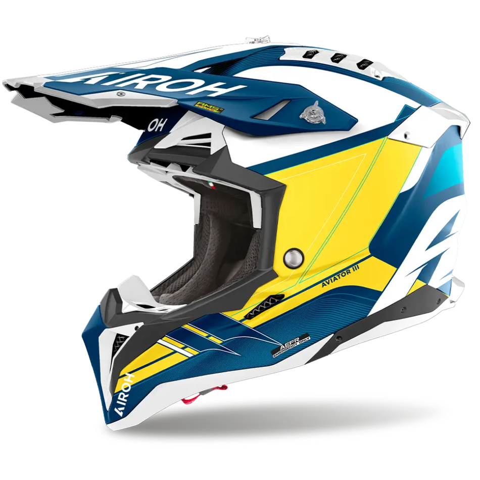 Helmet: AIROH AVIATOR 3 SABER Blue Matt