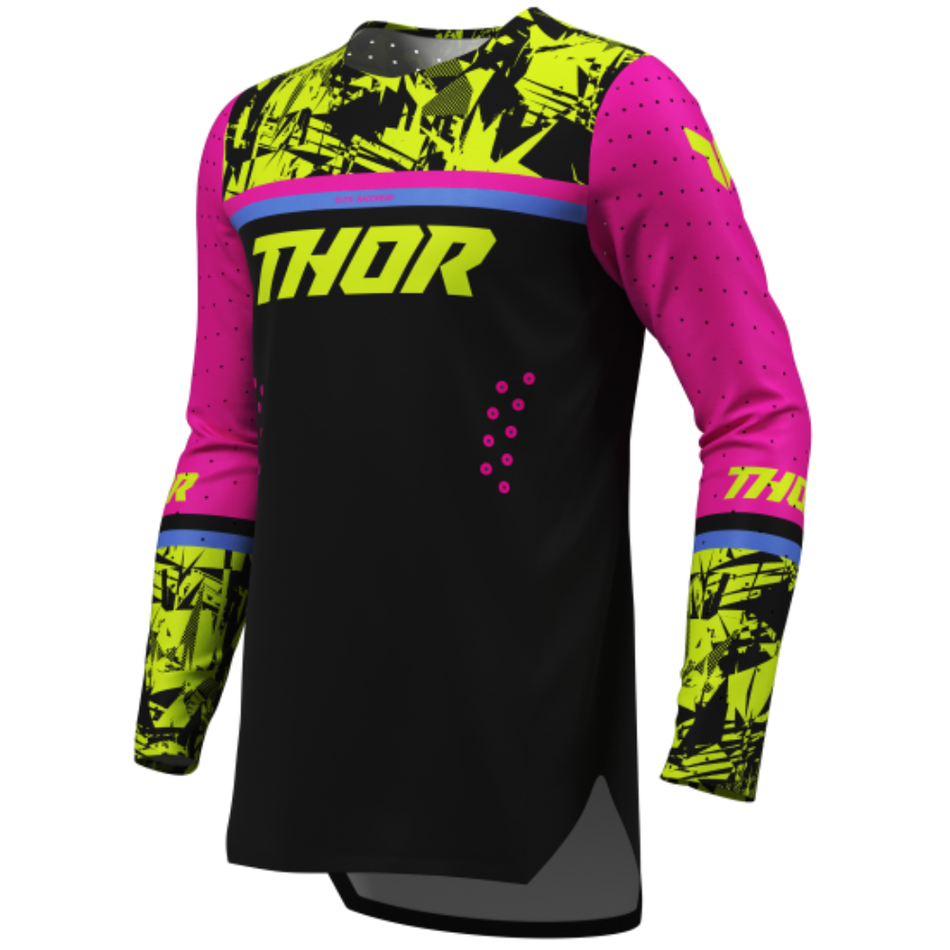 Jersey: THOR Youth SPORTMODE PUNKD Black/Fuchsia