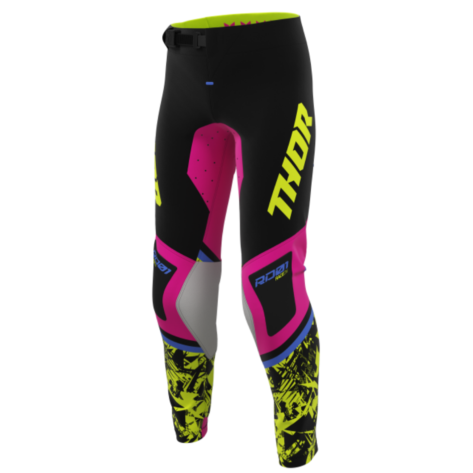 Pants: THOR Youth SPORTMODE Punkd Black/Fuchsia