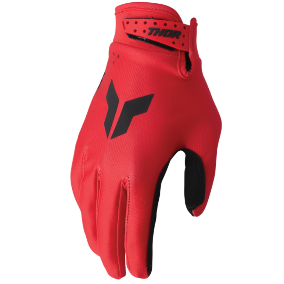 Gloves: THOR Youth LAUNCHMODE SPLIT Red