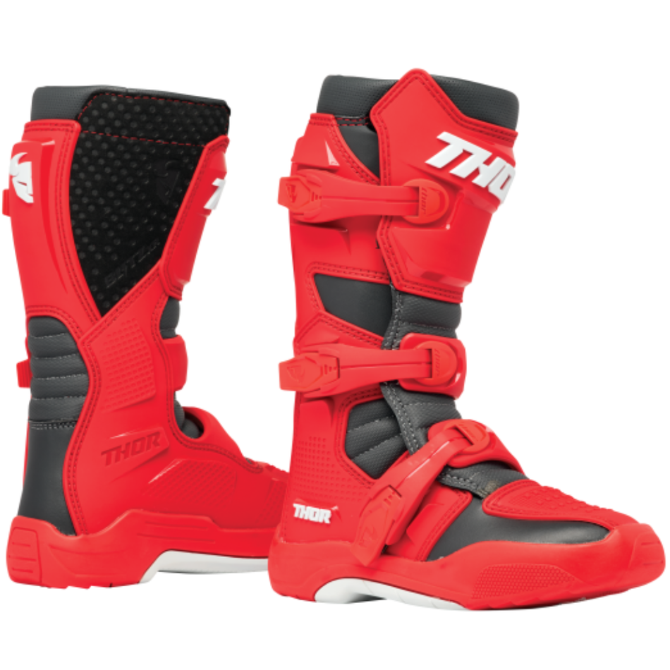Boots: THOR Youth BLITZ XR Red/Charcoal