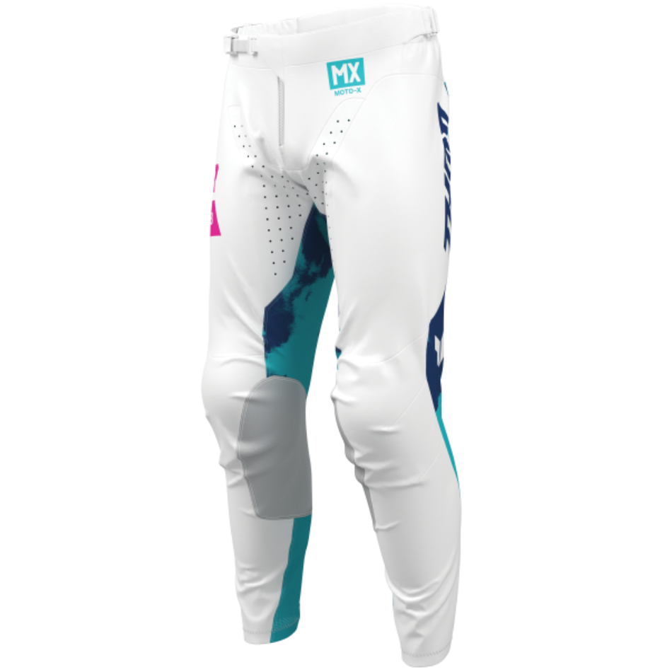Pants: THOR LAUNCHMODE BLEACH White/Aqua