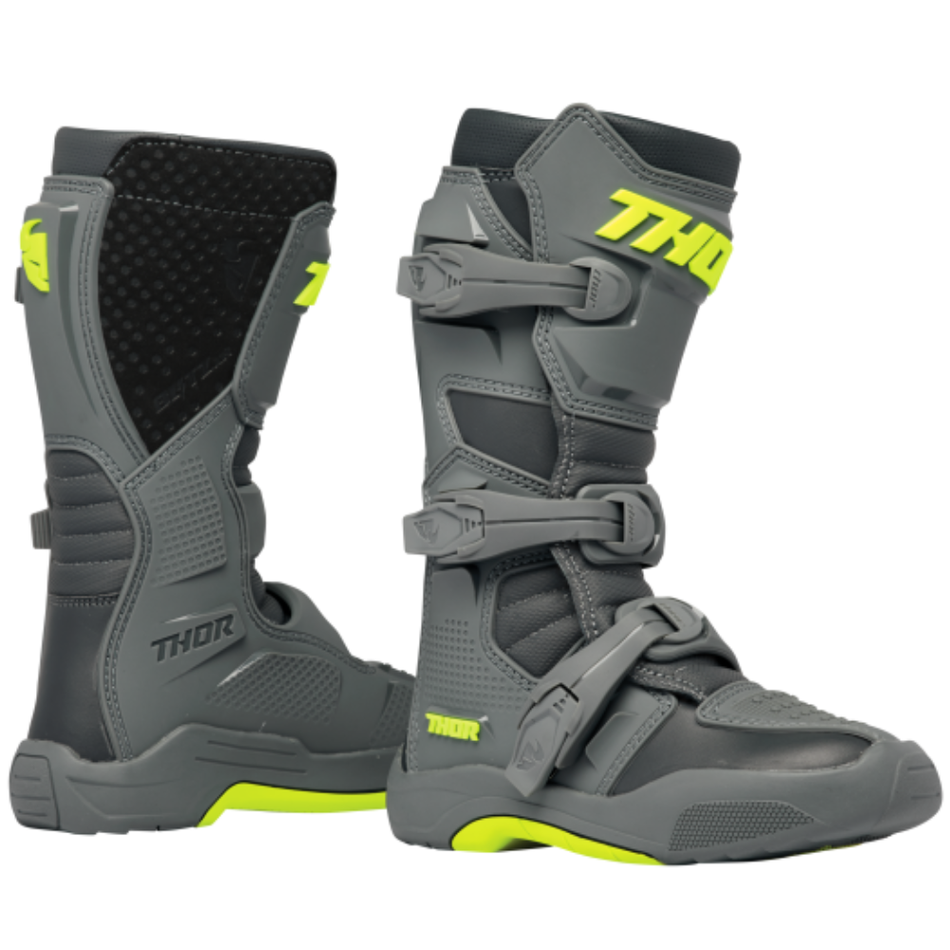 Boots: THOR Youth BLITZ XR Gray/Charcoal