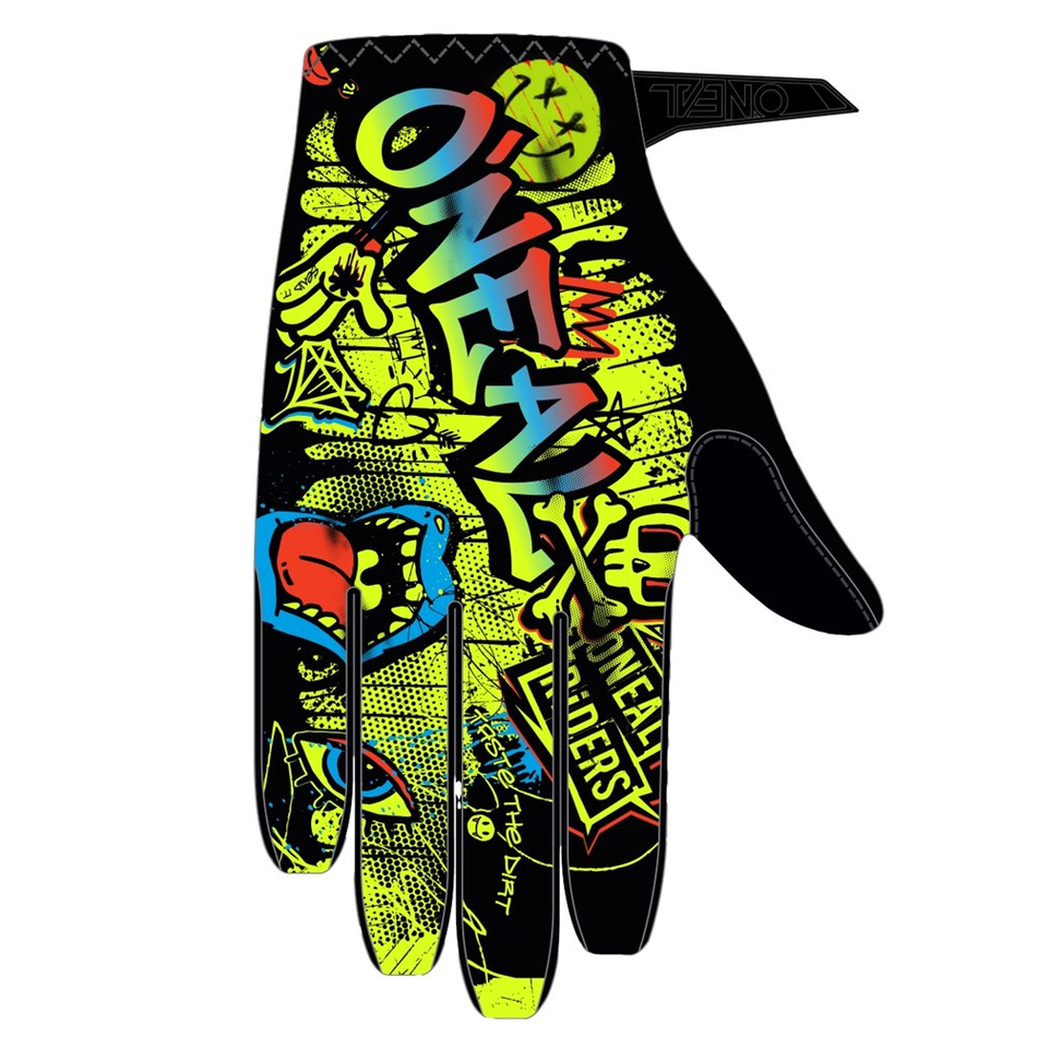 Gloves: ONEAL Youth MATRIX RANCID Black/Neon Yellow