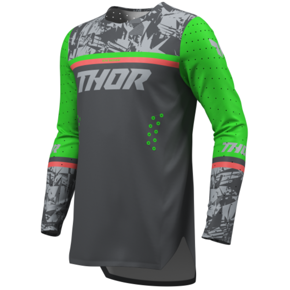 Jersey: THOR Youth SPORTMODE PUNKD Charcoal/Green