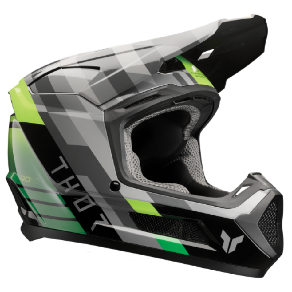 Helmet: THOR Youth FLEET CAMBER Black/Green