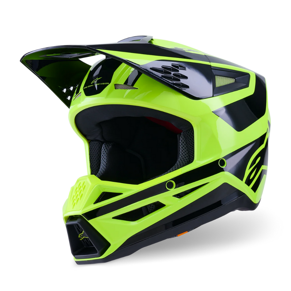 Helmet: ALPINESTARS 2025 SM3 HEAT ECE06 Yellow Fluo/Black Glossy