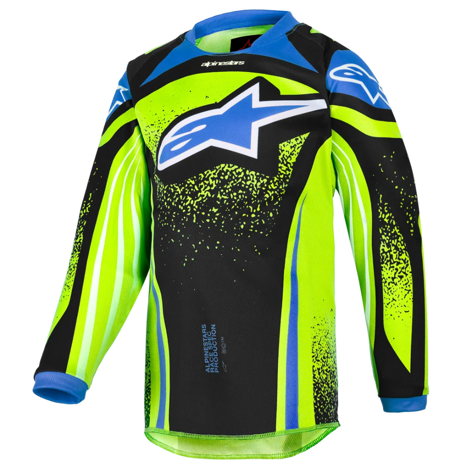 Jersey: ALPINESTARS 2026 Kids RACER NOMUR DrkNavy/YellFluo/UclaBlue