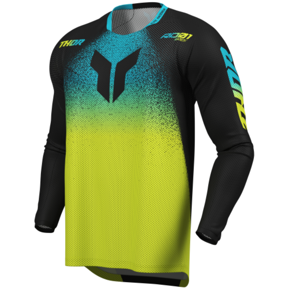 Jersey: THOR LAUNCHMODE AIR Darkside Black/Acid