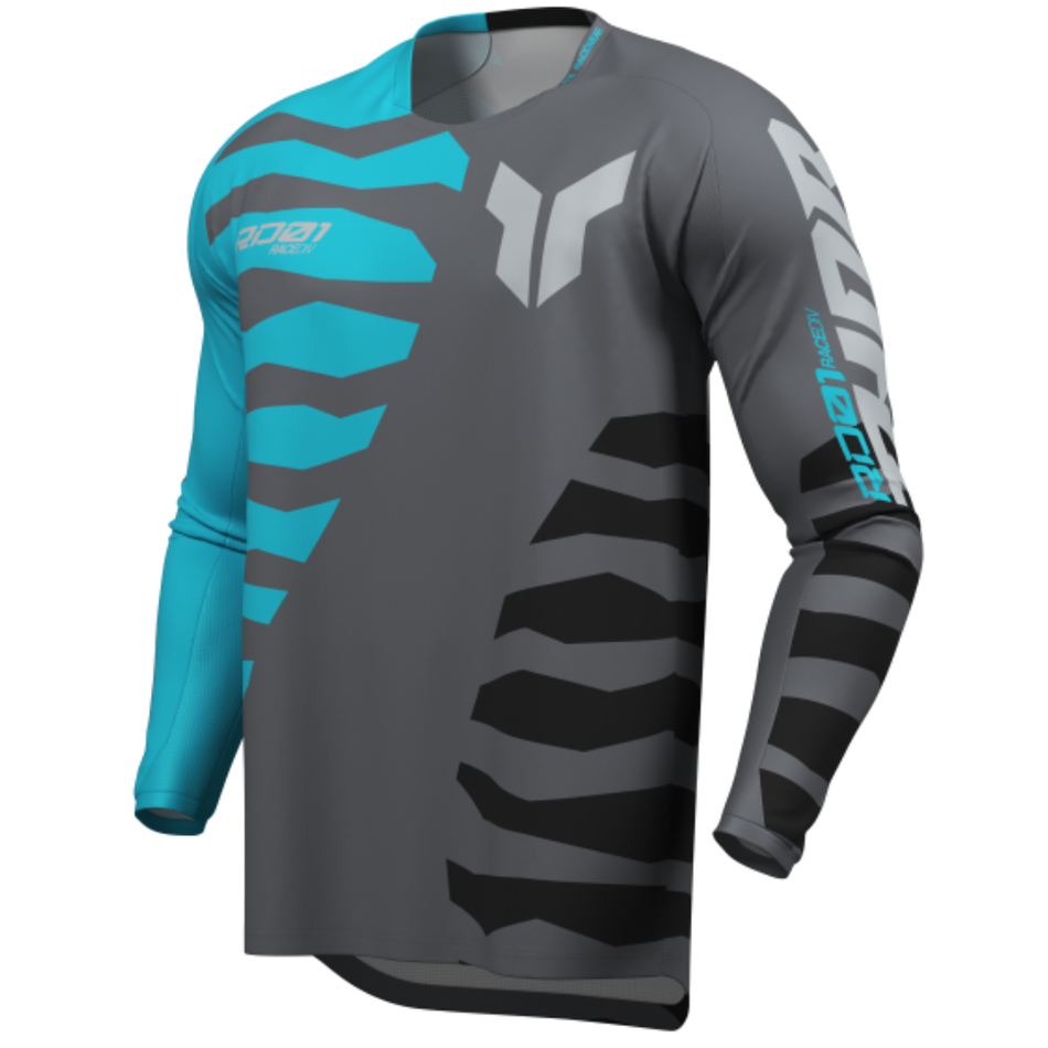 Jersey: THOR LAUNCHMODE SHREDDER Charcoal/Aqua