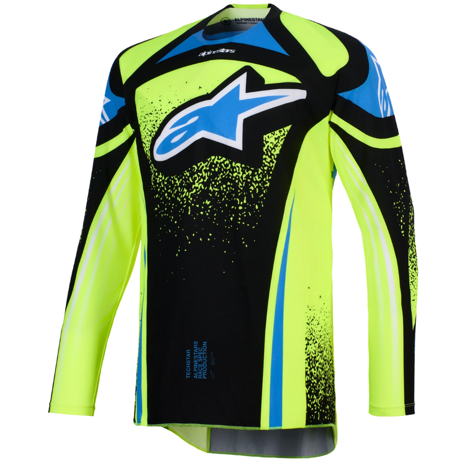 Jersey: ALPINESTARS 2026 TECHSTAR NOMUR Dark Navy/Yellow Fluo/Blue