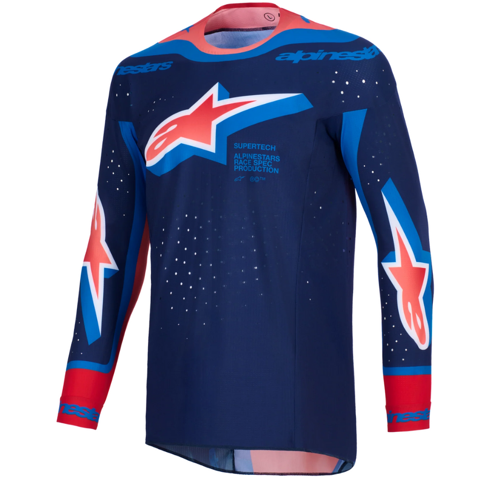 Jersey: ALPINESTARS 2026 SUPERTECH VISTA Dark Navy/Hot Coral/Cobalt