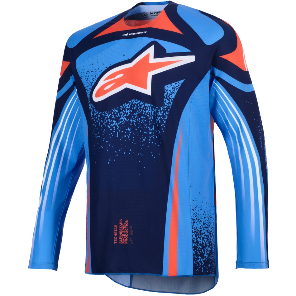 Jersey: ALPINESTARS 2026 TECHSTAR NOMUR Dark Navy/Orange/Ucla Blue