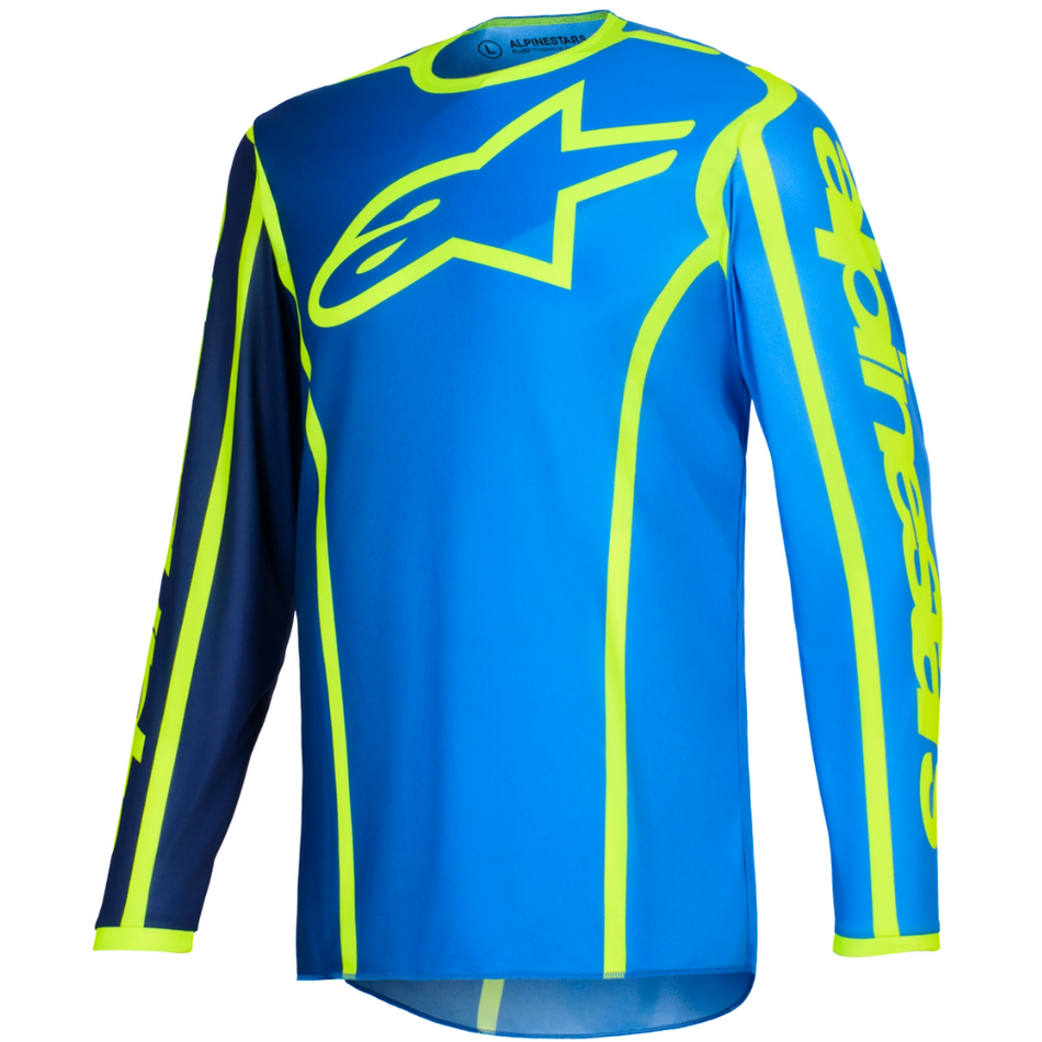 Jersey: ALPINESTARS 2026 FLUID APEX Blue/Yellow Fluo