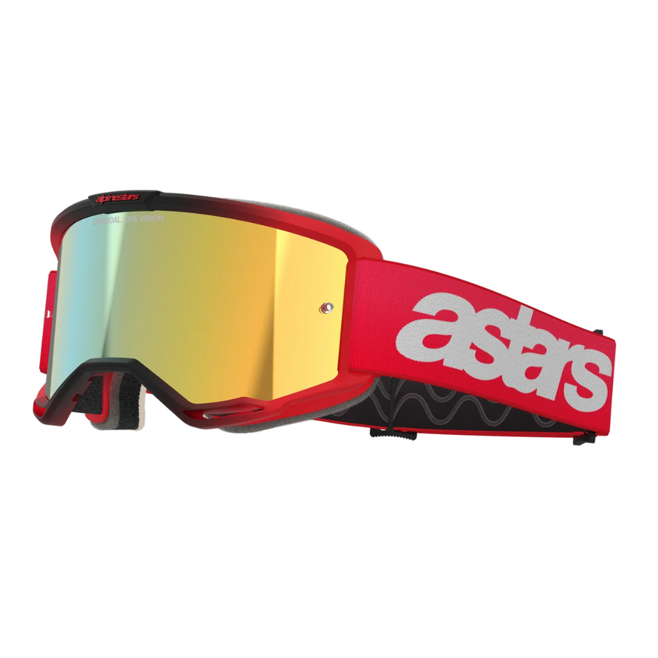 Goggles: ALPINESTARS VISION 5 BLAZE Red - Mirror Gold Lens