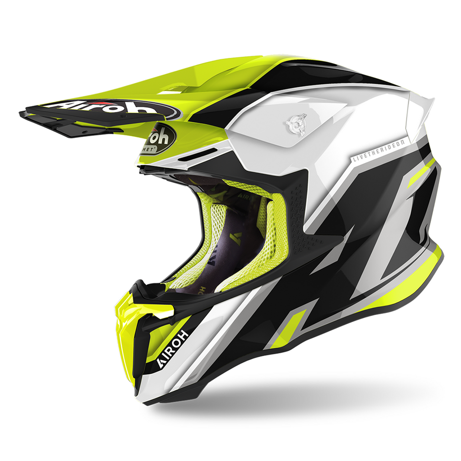 Helmet: AIROH 2025 TWIST 2.0 ‘SHAKEN’ Yellow Gloss