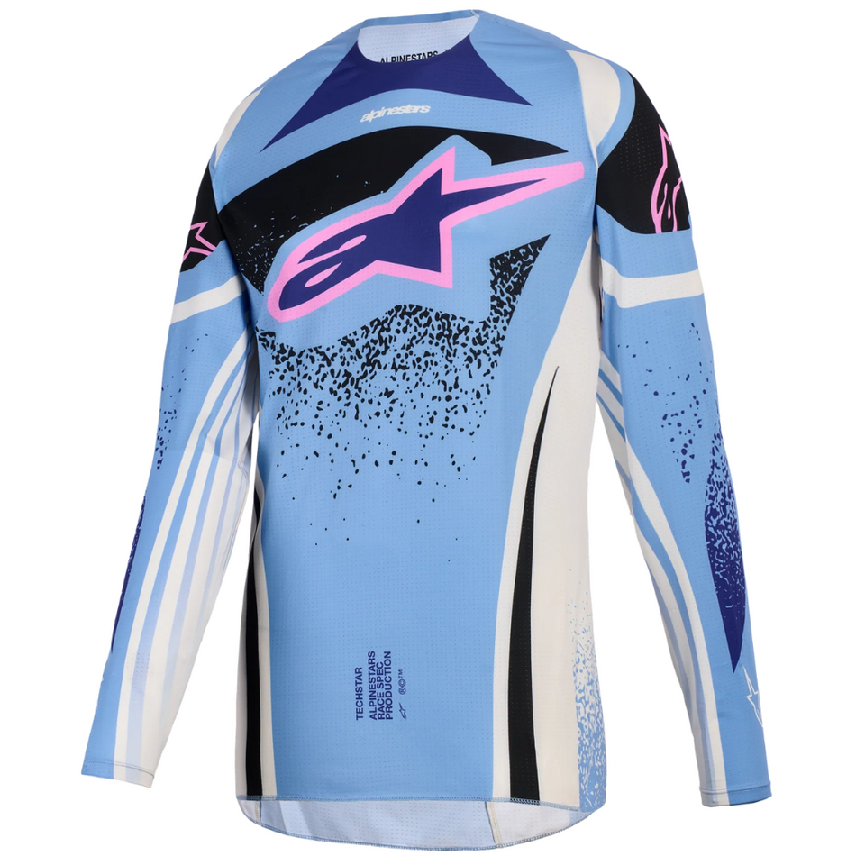 Jersey: ALPINESTARS 2026 Women TECHSTAR NOMUR Light Blue/Off White/Black