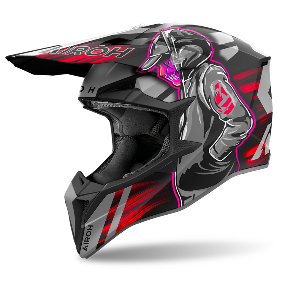 Helmet: AIROH 2025 WRAAAP Cyber Red Matt