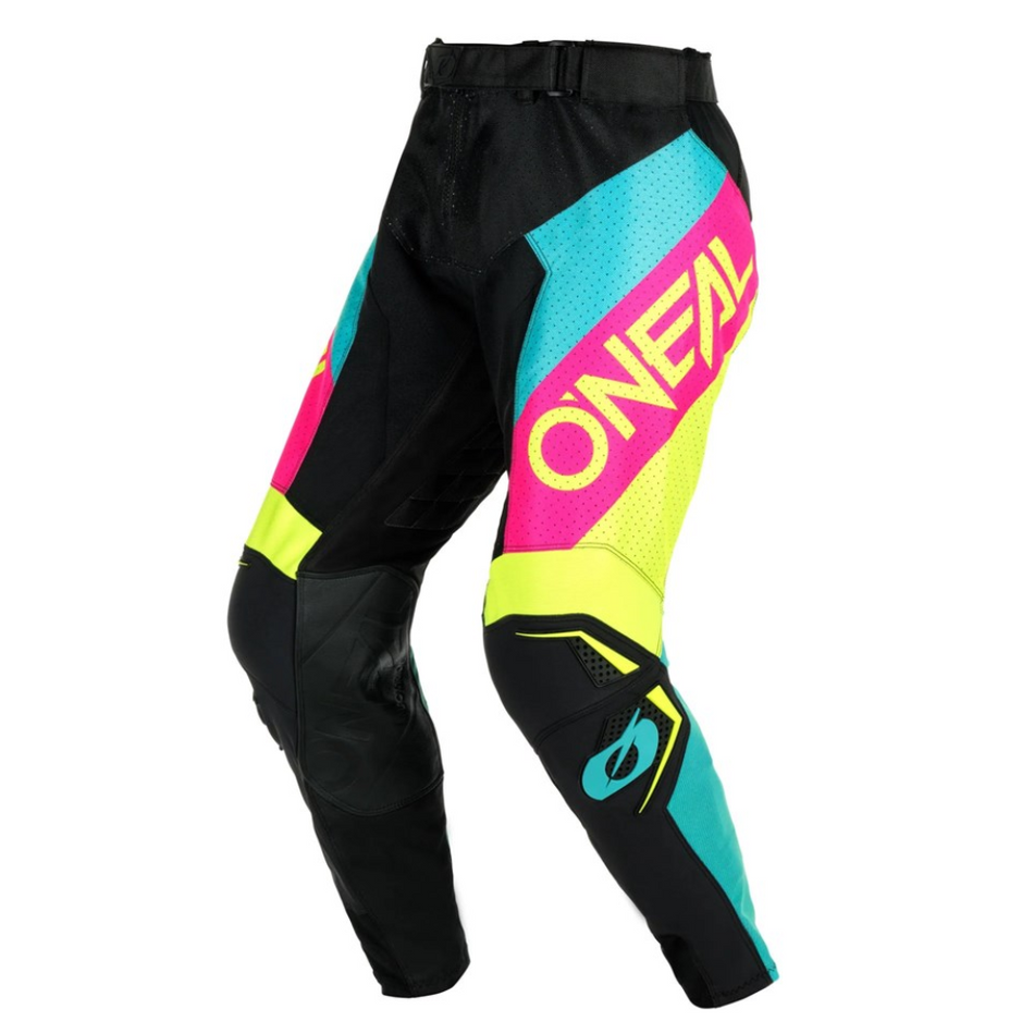 Pants: ONEAL 2025 HARDWEAR AIR SLAM V.25 Blk/NeonYellow/Pink
