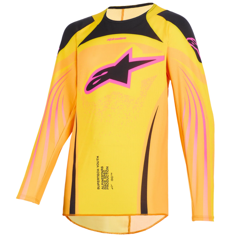 Jersey: ALPINESTARS 2026 Youth SUPERTECH NOMUR Orange/Yellow/Pink