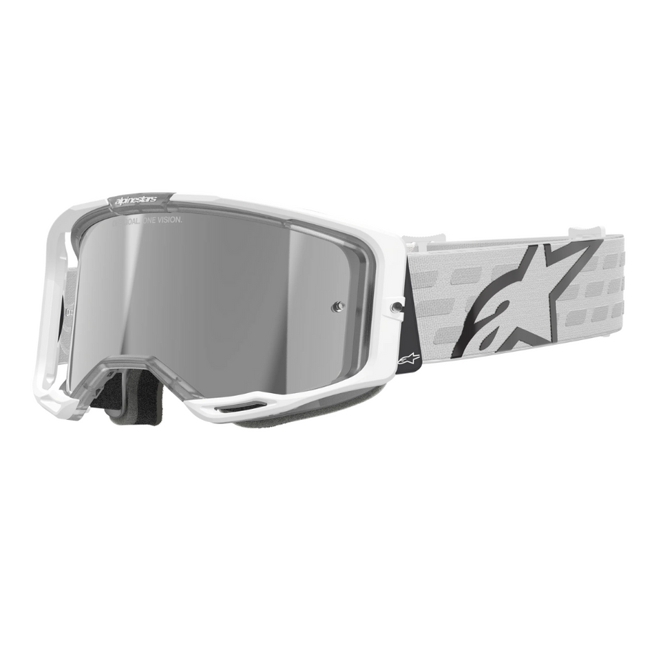 Goggles: ALPINESTARS VISION 8 CORP White - Mirror Silver Lens