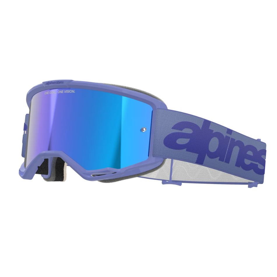 Goggles: ALPINESTARS VISION 5 WORDMARK Purple - Mirror Blue Lens