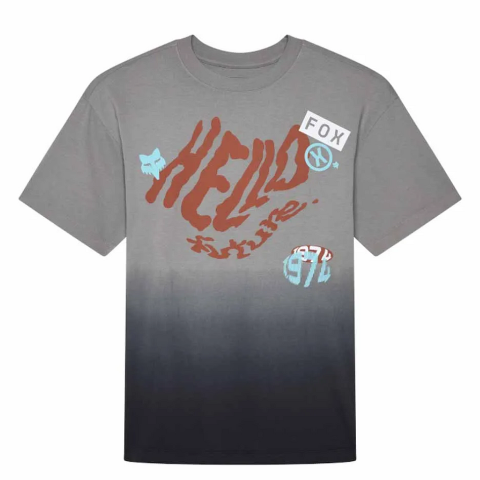 Tee: FOX 2025 Women HELLO FUTURE OVERSIZED Steel Grey