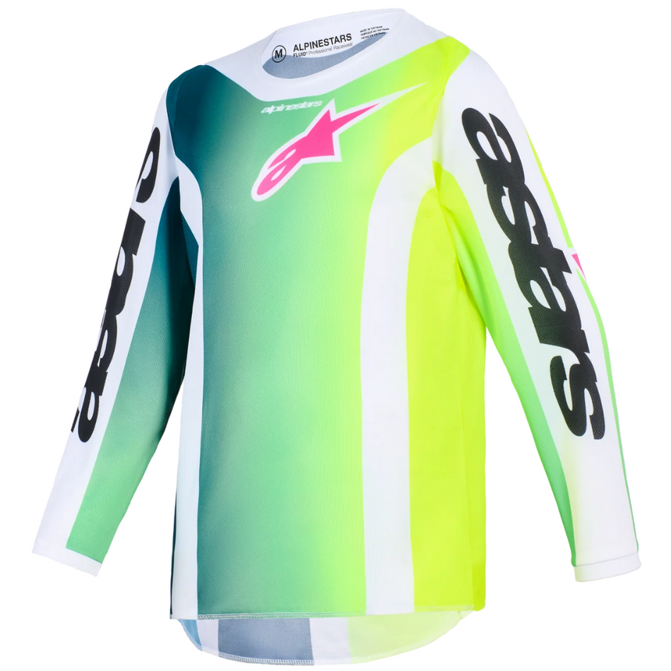 Jersey: ALPINESTARS 2026 Youth FLUID PORTL Green/White/Black