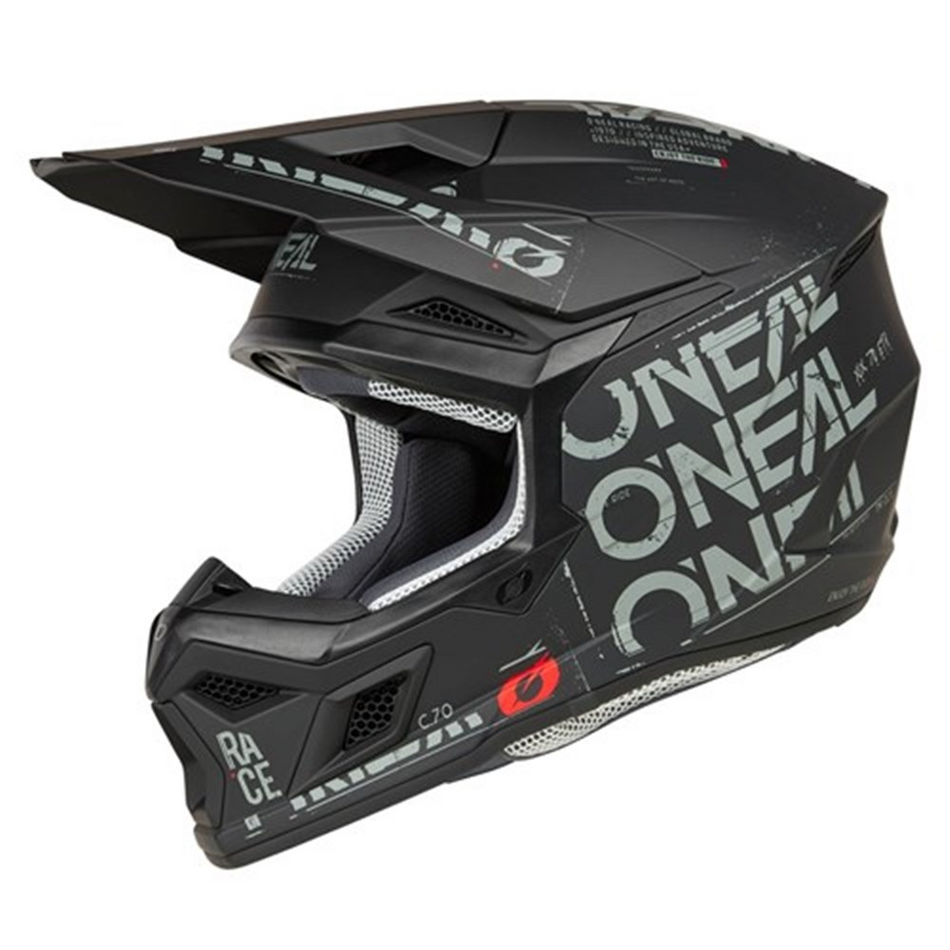 Helmet: ONEAL 2025 3SRS STATIC V.25 Matte Black/Gray