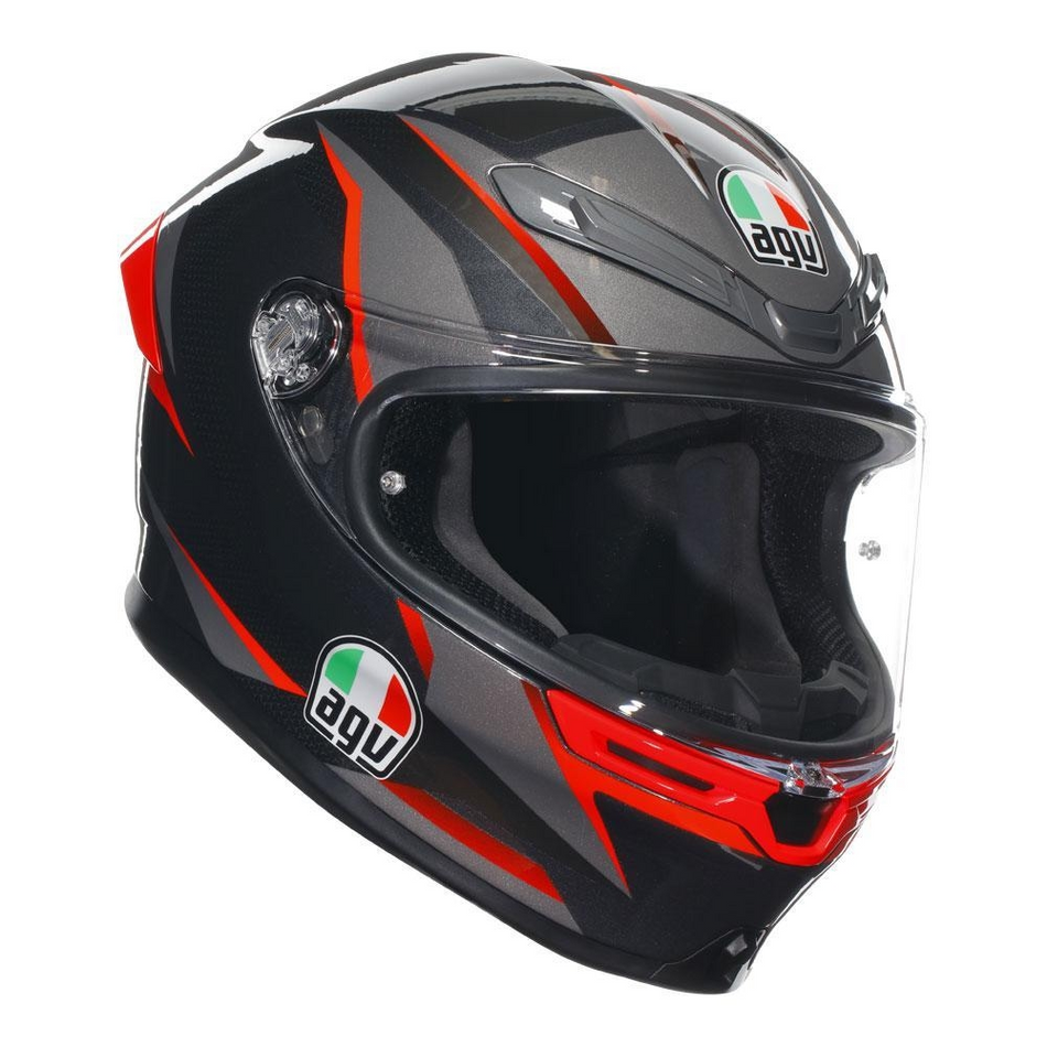 Helmet: AGV K6S SLASHCUT Black/Red