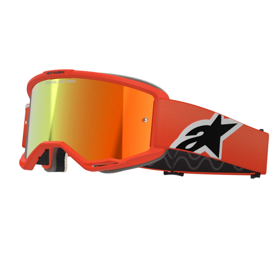 Goggles: ALPINESTARS VISION 5 CORP Orange - Mirror Red Lens