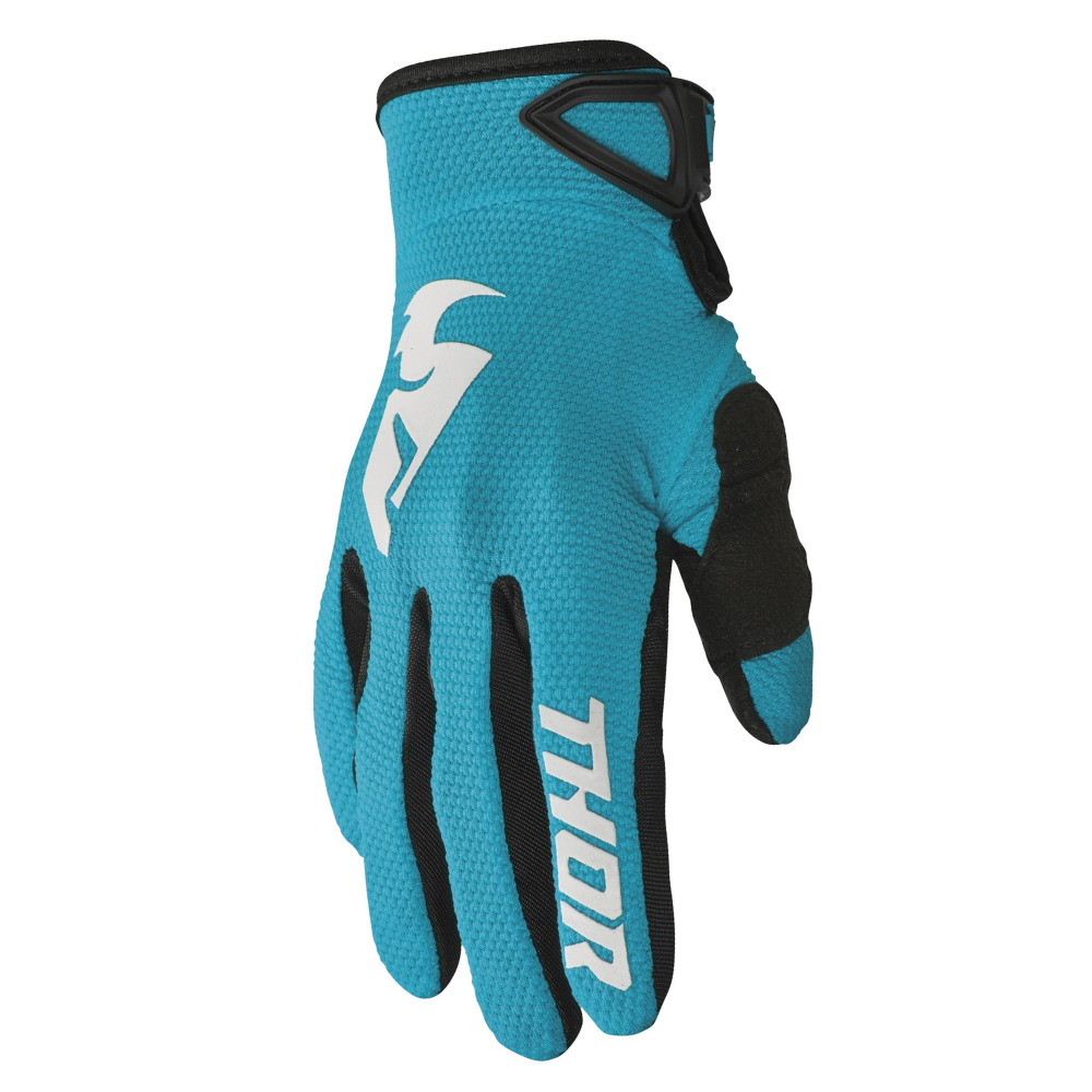Gloves: THOR 2024 Women SECTOR Aqua/Wht