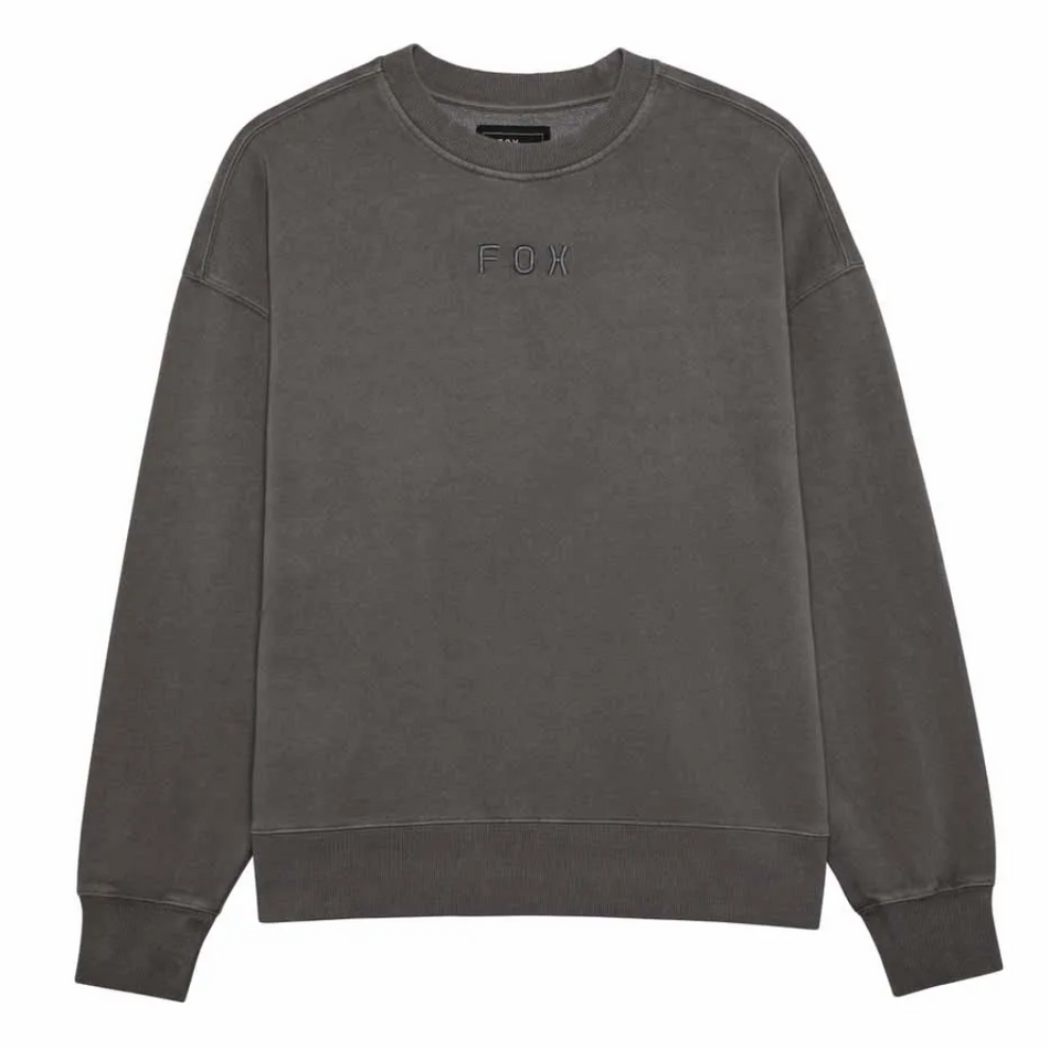 Fleece: FOX 2025 WORDMARK OVERSIZED CREW PULLOVER Pewter