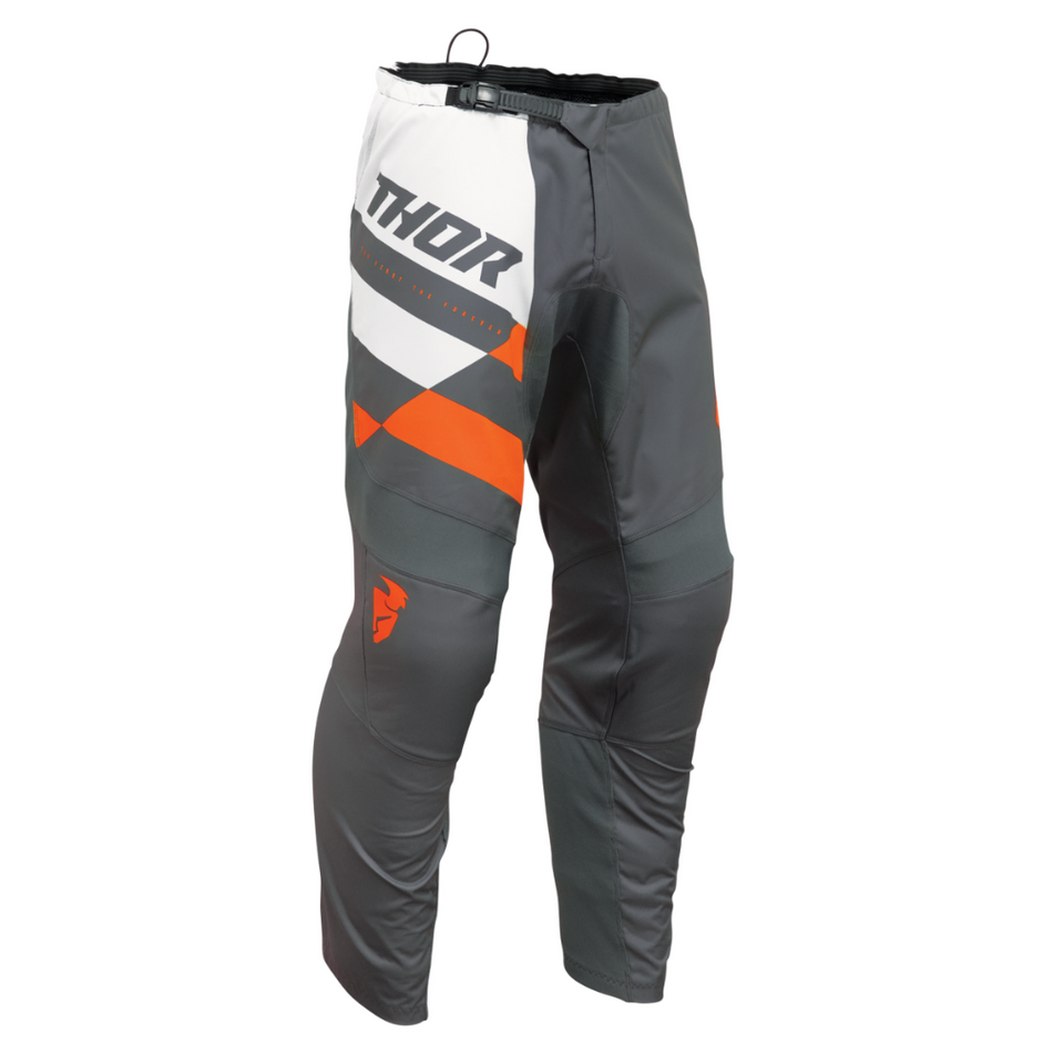 Pants: THOR 2025 Youth SECTOR Checker Charcoal/Orange