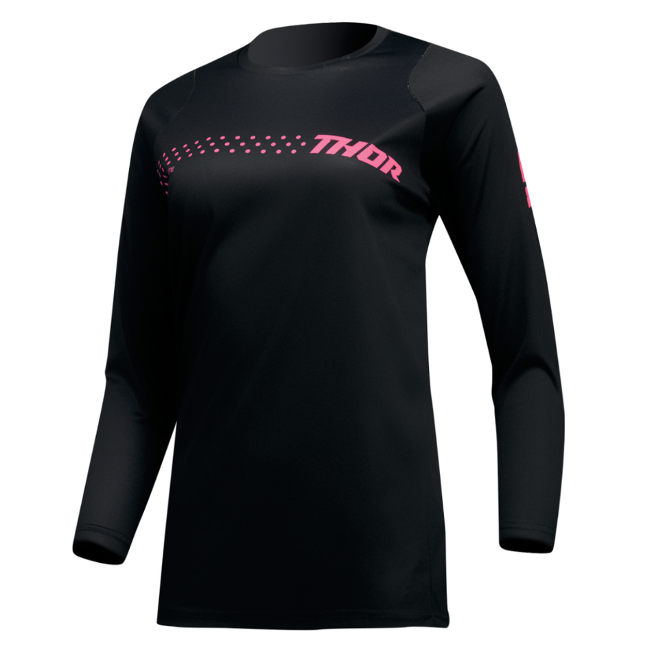 Jersey: THOR 2025 Women SECTOR Minimal Black/Flo Pink