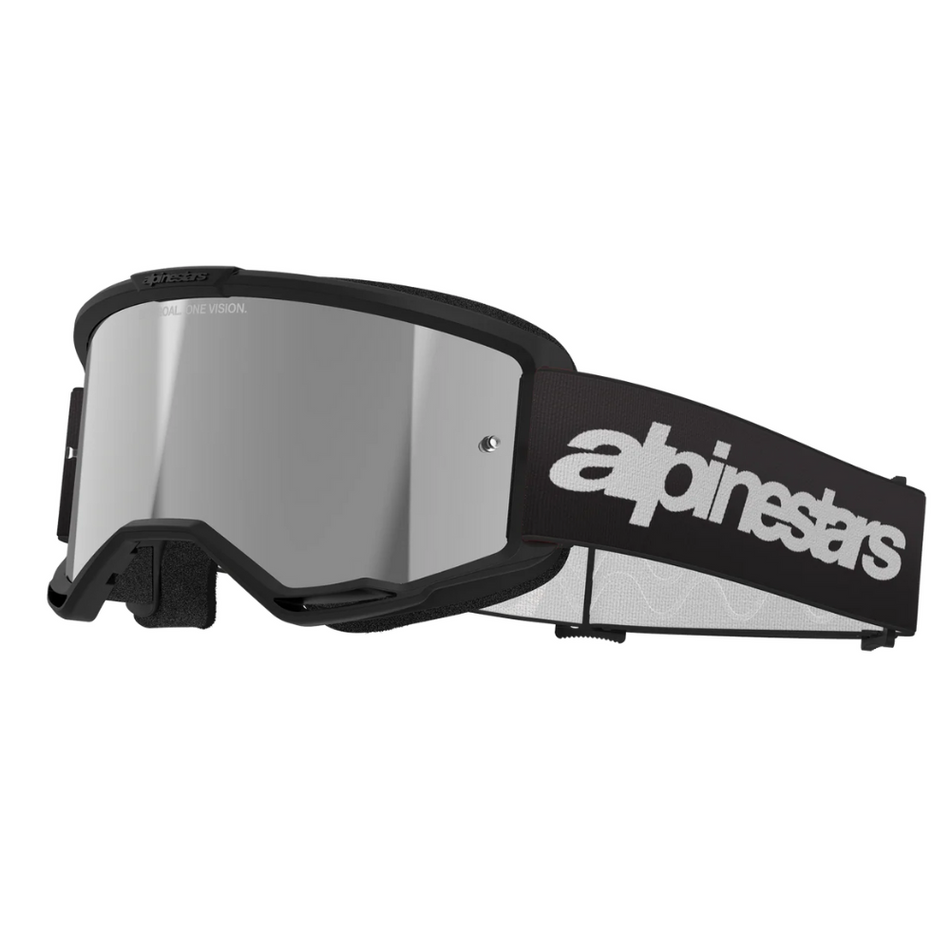 Goggles: ALPINESTARS VISION 3 WORDMARK Black - Mirror Silver Lens