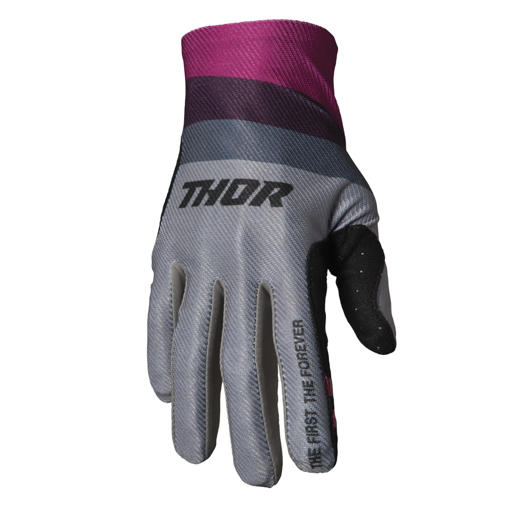 Gloves: THOR 2024 ASSIST REACT MTB Gray/Purple