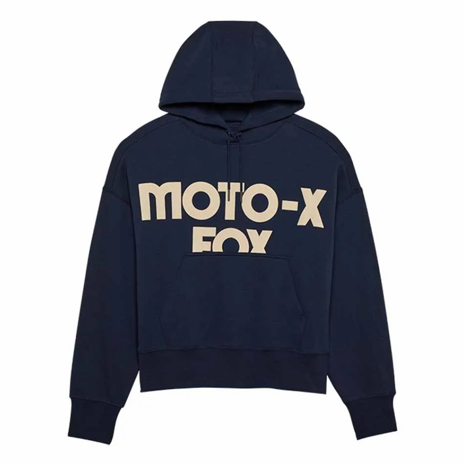 Hoodie: FOX 2025 Women MOTO-X OVERSIZED FLC PO Midnight