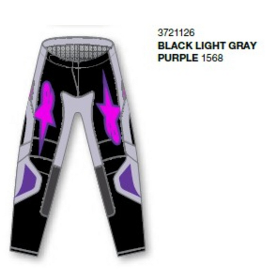 Pants: ALPINESTARS 2026 FLUID GRID Black/Light Gray/Purple