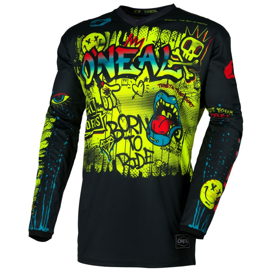 Jersey: ONEAL 2026 Youth ELEMENT RANCID Black/N-Yellow