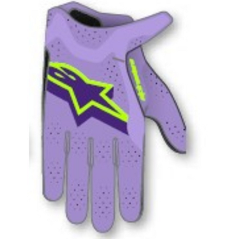 Gloves: ALPINESTARS 2026 SUPERTECH MX Lavender/Violet Fluo/Yellow