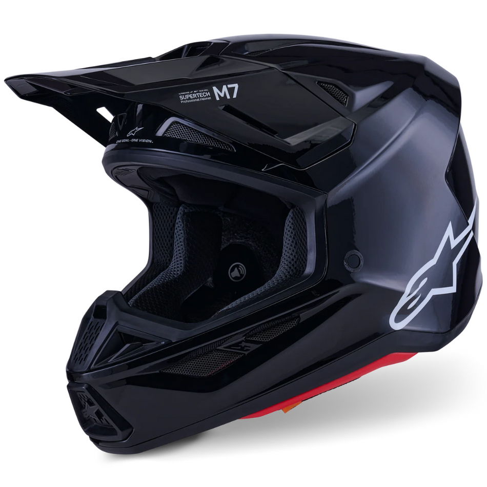 Helmet: ALPINESTARS 2026 SM7 SOLID ECE06 Black Glossy