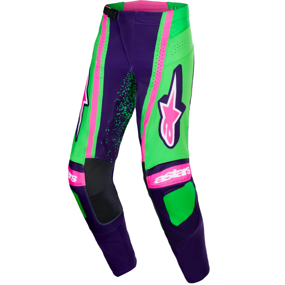 Pants: ALPINESTARS 2026 TECHSTAR NOMUR Deep Purple/Green/Pink Fluo