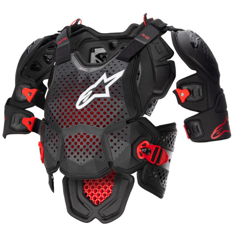 Protection: ALPINESTARS A-10 V2 FULL CHEST PROTECTOR ANTHRACITE Black/Red