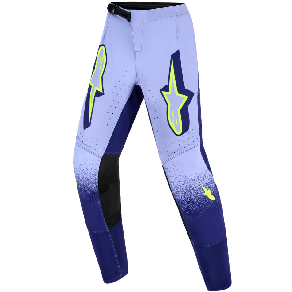Pants: ALPINESTARS 2026 Youth SUPERTECH SCENZ Purple/Yellow Fluo