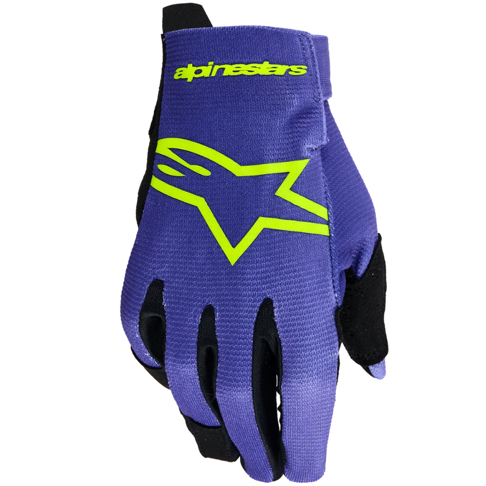 Gloves: ALPINESTARS 2026 Youth RADAR  Purple/Yellow Fluo
