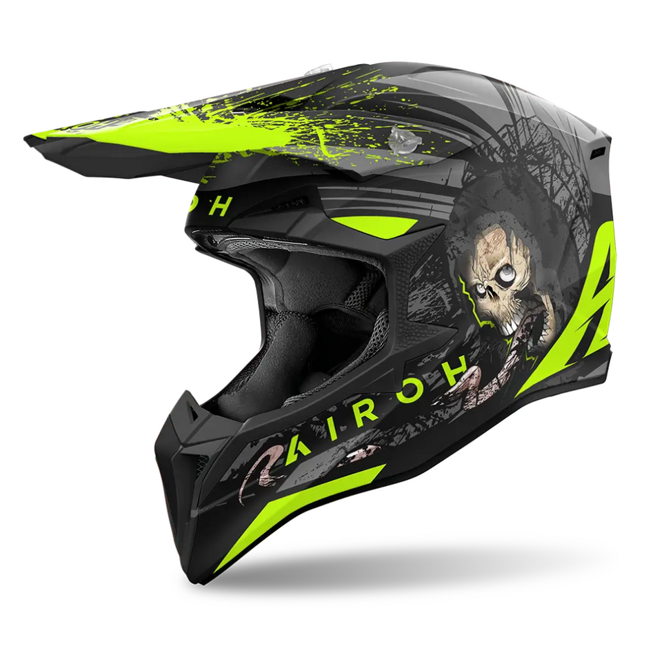 Helmet: AIROH 2025 WRAAAP Darkness Matt