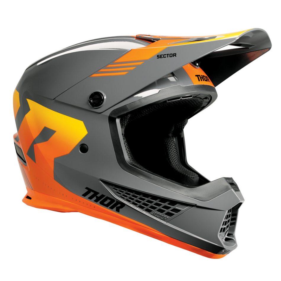 Helmet: THOR 2025 SECTOR 2 Carve Charcoal/Orange