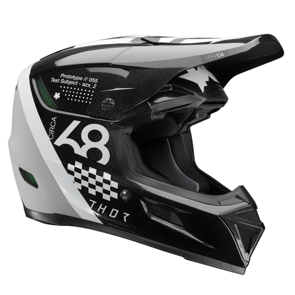 Helmet: THOR 2025 REFLEX SPORT Riot Black/White