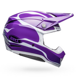 Helmet: BELL MOTO-10 SPHERICAL SLAYCO LE Purple/White